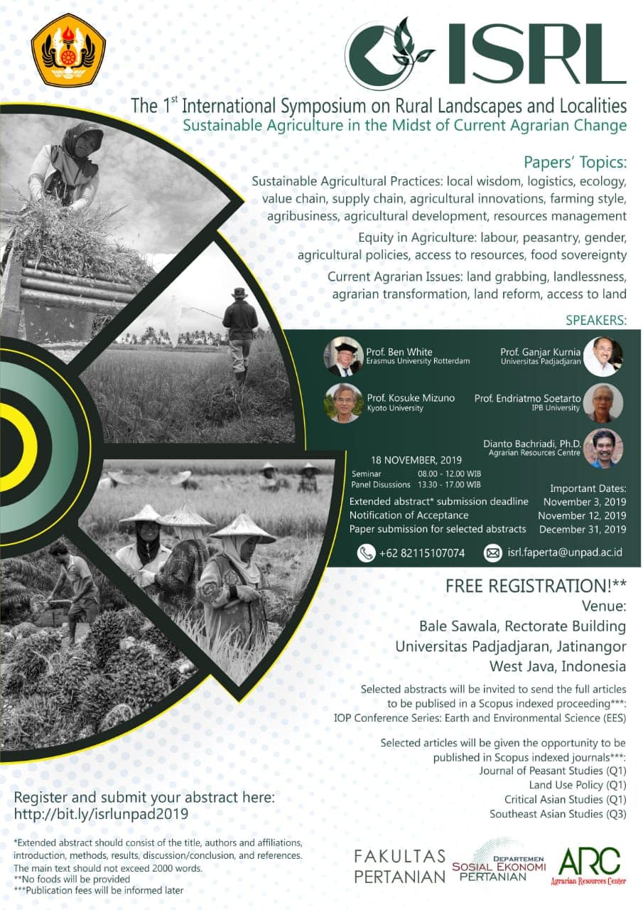 The 1st International Symposium On Rural Landscapes and Localities ...